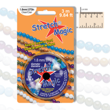 Stretch Magic Elastic Bead Cord 1.8mm x 3m, Clear or Black, Bead Bracelets, Stretch Rings, DIY Jewelry Making