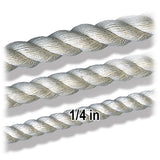 Cotton Craft Rope, Natural Fiber, 3 Diameter Options (1/4, 3/8, 1/2 inch), Macrame, Plant Hangers, Home Decor Weaving