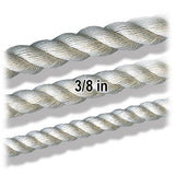 Cotton Craft Rope, Natural Fiber, 3 Diameter Options (1/4, 3/8, 1/2 inch), Macrame, Plant Hangers, Home Decor Weaving