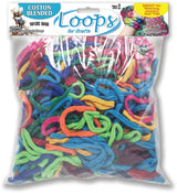 Cotton Blend Weaving Loops for 7.5 in Loom, 10 oz or 16 oz Bags, Multi-Color, Potholder Weaving, Kids Crafts, Loom Projects