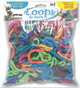 Cotton Blend Weaving Loops for 7.5 in Loom, 10 oz or 16 oz Bags, Multi-Color, Potholder Weaving, Kids Crafts, Loom Projects