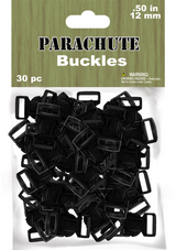 PCBUCK12 Paracord Side-Release Buckles, 12mm, Plastic, Black, Friendship Bracelets, Lanyards, Paracord Projects