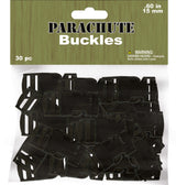 PCBUCK15 Paracord Buckles, 15mm Black Plastic, 5-Piece or 30-Piece Pack, Bracelets, Lanyards, Pet Collars