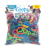 Cotton Blend Weaving Loops for 7.5 in Loom, 10 oz or 16 oz Bags, Multi-Color, Potholder Weaving, Kids Crafts, Loom Projects