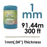 Macrame Cord 1mm, Fine Cotton, Natural Fiber, 11 Color Options, Friendship Bracelets, Jewelry Making, Micro Macrame
