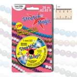 Stretch Magic Elastic Bead Cord, 1.0mm x 25m Bulk Spool, 3 Color Options, Beaded Bracelets, Stretch Jewelry, Friendship Bracelets