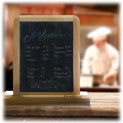 Wooden Slate Board Holder, Tabletop Display Stand, Natural Wood, Framed Chalkboard Slates, Place Card Holders, Menu Boards