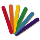 Jumbo Colorful Wooden Craft Sticks, 75 or 300 Count, Pre-Colored, Kids School Projects, DIY Building, Home Decor