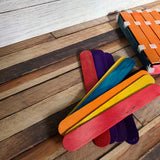 Jumbo Colorful Wooden Craft Sticks, 75 or 300 Count, Pre-Colored, Kids School Projects, DIY Building, Home Decor