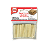 Wooden Match Sticks, Craft Grade, Unfinished, Architectural Models, Dioramas, Kids Craft Projects, Scrapbooking