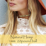 Hemp Cord 1mm, 20 lb Natural Fiber, Natural Color, Jewelry Making, Friendship Bracelets, Macrame Knotting, Hemp Crafts