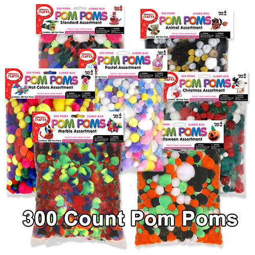 300 Count Pom Pom Assortments – Pepperell Crafts