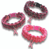 Breast Cancer Awareness Bracelets, Nylon, 3 Style Options, Fundraising, Awareness Events, Charity Sales