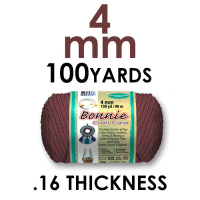 Macrame Cord 4mm x 100yd, Bonnie Braid, Polypropylene, 43 Color Options, Plant Hangers, Wall Hangings, Dreamcatchers