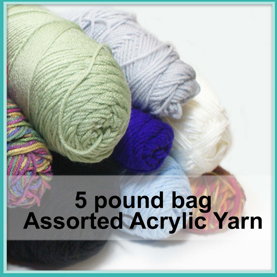 5 Pound Bag Asst. Acrylic Craft Yarn