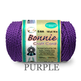 Bonnie Braid Macrame Cord 6mm, 100yd Spool, Braided Polypropylene, 43 Color Options, Wall Hangings, Plant Hangers, Home Decor