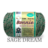 Bonnie Braid Macrame Cord 6mm, 100yd Spool, Braided Polypropylene, 43 Color Options, Wall Hangings, Plant Hangers, Home Decor