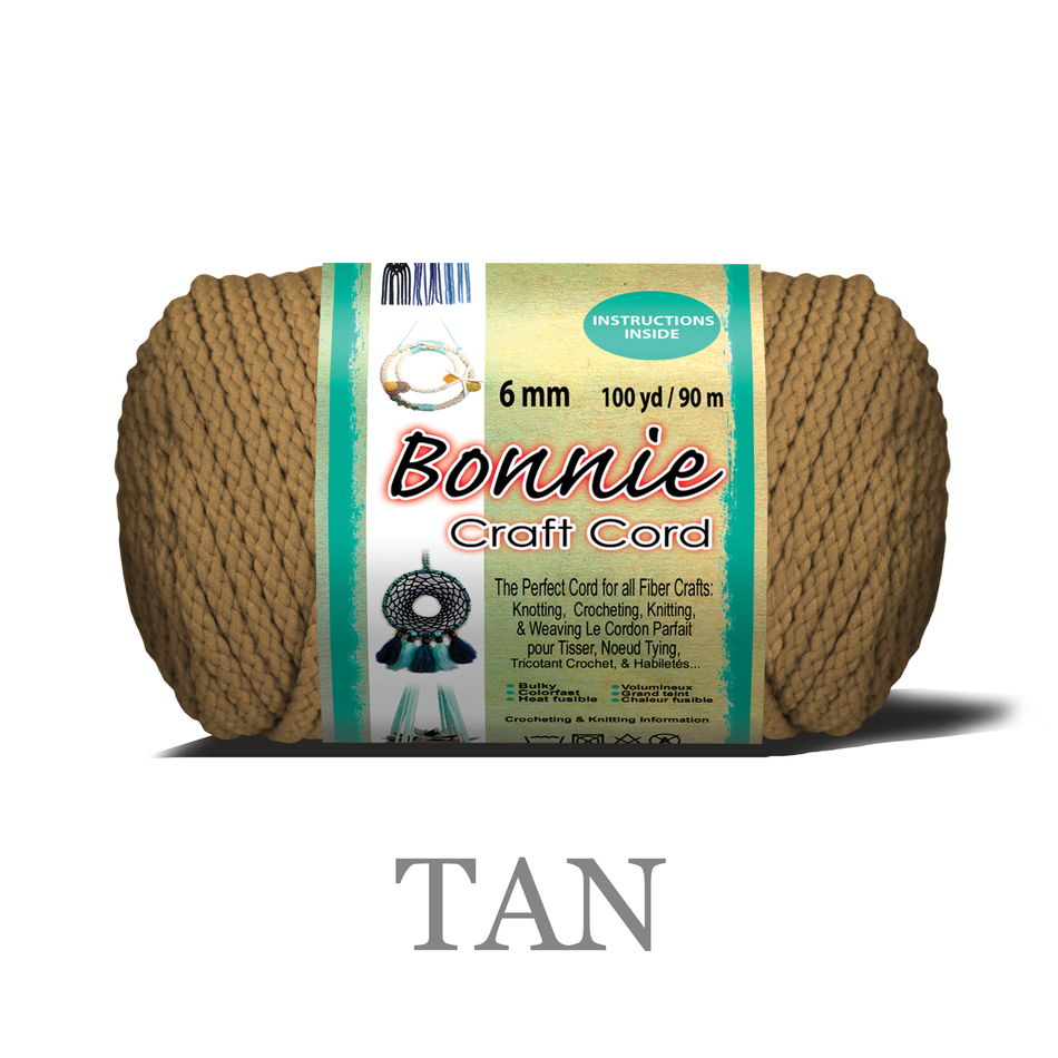 6mm Bonnie Braid 100 yard Macrame Cord