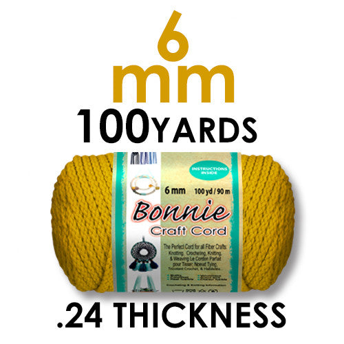 6mm Bonnie Braid 100 yard Macrame Cord