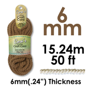 Macrame Cord 6mm, Cotton, Natural Fiber, 12 Color Options, Plant Hangers, Wall Hangings, Home Decor