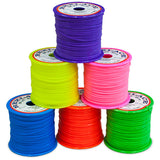 Rexlace Plastic Craft Lace 6-Pack Value Set, Primary or Neon Colors, Friendship Bracelets, Keychains, Lanyards