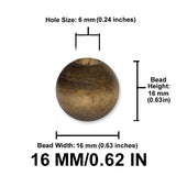 Round Wood Beads, 12mm to 38mm, 8 Color Options, Macrame Plant Hangers, Jewelry Making, Boho Wall Hangings