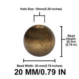 Round Wood Beads, 12mm to 38mm, 8 Color Options, Macrame Plant Hangers, Jewelry Making, Boho Wall Hangings