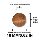 Round Wood Beads, 12mm to 38mm, 8 Color Options, Macrame Plant Hangers, Jewelry Making, Boho Wall Hangings