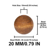 Round Wood Beads, 12mm to 38mm, 8 Color Options, Macrame Plant Hangers, Jewelry Making, Boho Wall Hangings