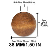 Round Wood Beads, 12mm to 38mm, 8 Color Options, Macrame Plant Hangers, Jewelry Making, Boho Wall Hangings
