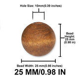 Round Wood Beads, 12mm to 38mm, 8 Color Options, Macrame Plant Hangers, Jewelry Making, Boho Wall Hangings