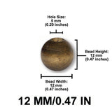 Round Wood Beads, 12mm to 38mm, 8 Color Options, Macrame Plant Hangers, Jewelry Making, Boho Wall Hangings