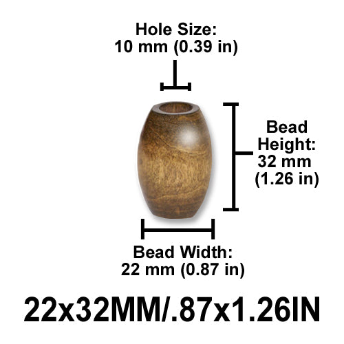 Wood Beads Oval