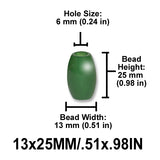 Oval Wood Beads, 2 Sizes (13x25mm, 22x32mm), 8 Color Options, Macrame Plant Hangers, Jewelry Making, Home Decor
