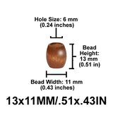 Barrel Wood Beads, 13mm or 16mm, 8 Color Options, Macrame Plant Hangers, Jewelry Making, Boho Wall Hangings
