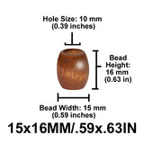 Barrel Wood Beads, 13mm or 16mm, 8 Color Options, Macrame Plant Hangers, Jewelry Making, Boho Wall Hangings