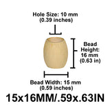 Barrel Wood Beads, 13mm or 16mm, 8 Color Options, Macrame Plant Hangers, Jewelry Making, Boho Wall Hangings
