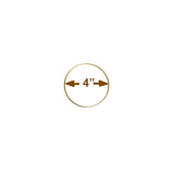 Brass-Plated Metal Craft Rings, 14 Sizes (1–18 in), Solid Ring, Macrame Frames, Dreamcatchers, Plant Hangers
