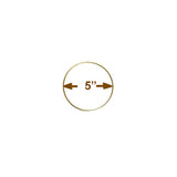 Brass-Plated Metal Craft Rings, 14 Sizes (1–18 in), Solid Ring, Macrame Frames, Dreamcatchers, Plant Hangers