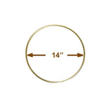 Brass-Plated Metal Craft Rings, 14 Sizes (1–18 in), Solid Ring, Macrame Frames, Dreamcatchers, Plant Hangers