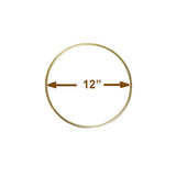 Brass-Plated Metal Craft Rings, 14 Sizes (1–18 in), Solid Ring, Macrame Frames, Dreamcatchers, Plant Hangers