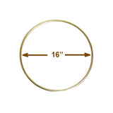 Brass-Plated Metal Craft Rings, 14 Sizes (1–18 in), Solid Ring, Macrame Frames, Dreamcatchers, Plant Hangers