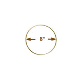 Brass-Plated Metal Craft Rings, 14 Sizes (1–18 in), Solid Ring, Macrame Frames, Dreamcatchers, Plant Hangers