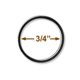 Steel Rings, 2 Sizes (3/4 in and 1 in), Paracord Projects, Jewelry Making, Pet Accessories, Buckle Crafts