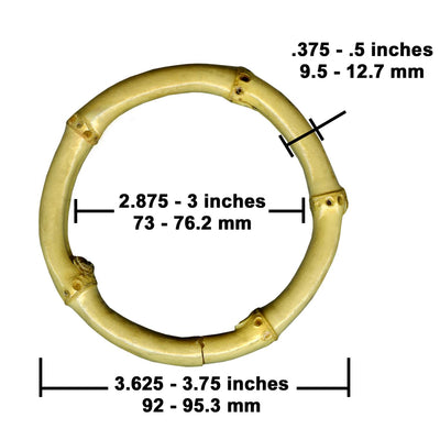 Bamboo Craft Rings, Natural Finish, 3 Size Options (3.5–6.25 inch), Dreamcatchers, Macrame Wall Art, Plant Hangers