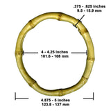 Bamboo Craft Rings, Natural Finish, 3 Size Options (3.5–6.25 inch), Dreamcatchers, Macrame Wall Art, Plant Hangers