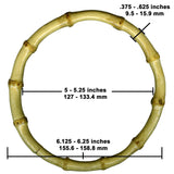 Bamboo Craft Rings, Natural Finish, 3 Size Options (3.5–6.25 inch), Dreamcatchers, Macrame Wall Art, Plant Hangers
