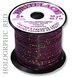 Britelace Holographic Flat Plastic Lacing, 9 Color Options, Friendship Bracelets, Keychains, Lanyards, Kids Crafts