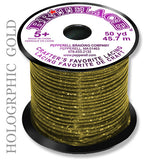 Britelace Holographic Flat Plastic Lacing, 9 Color Options, Friendship Bracelets, Keychains, Lanyards, Kids Crafts