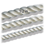 Cotton Craft Rope, Natural Fiber, 3 Diameter Options (1/4, 3/8, 1/2 inch), Macrame, Plant Hangers, Home Decor Weaving
